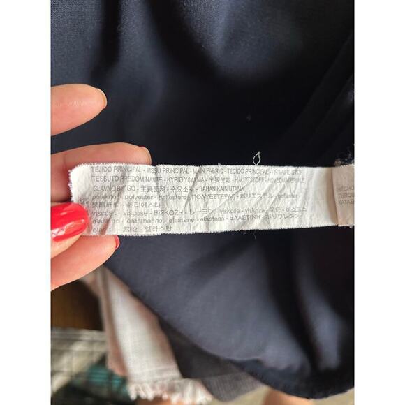 Zara Trafaluc Navy Knit Crewneck Ribbed Hi-Lo Hem Shirt Dress - Large - Picture 9 of 10